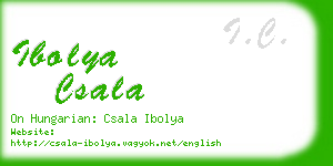 ibolya csala business card